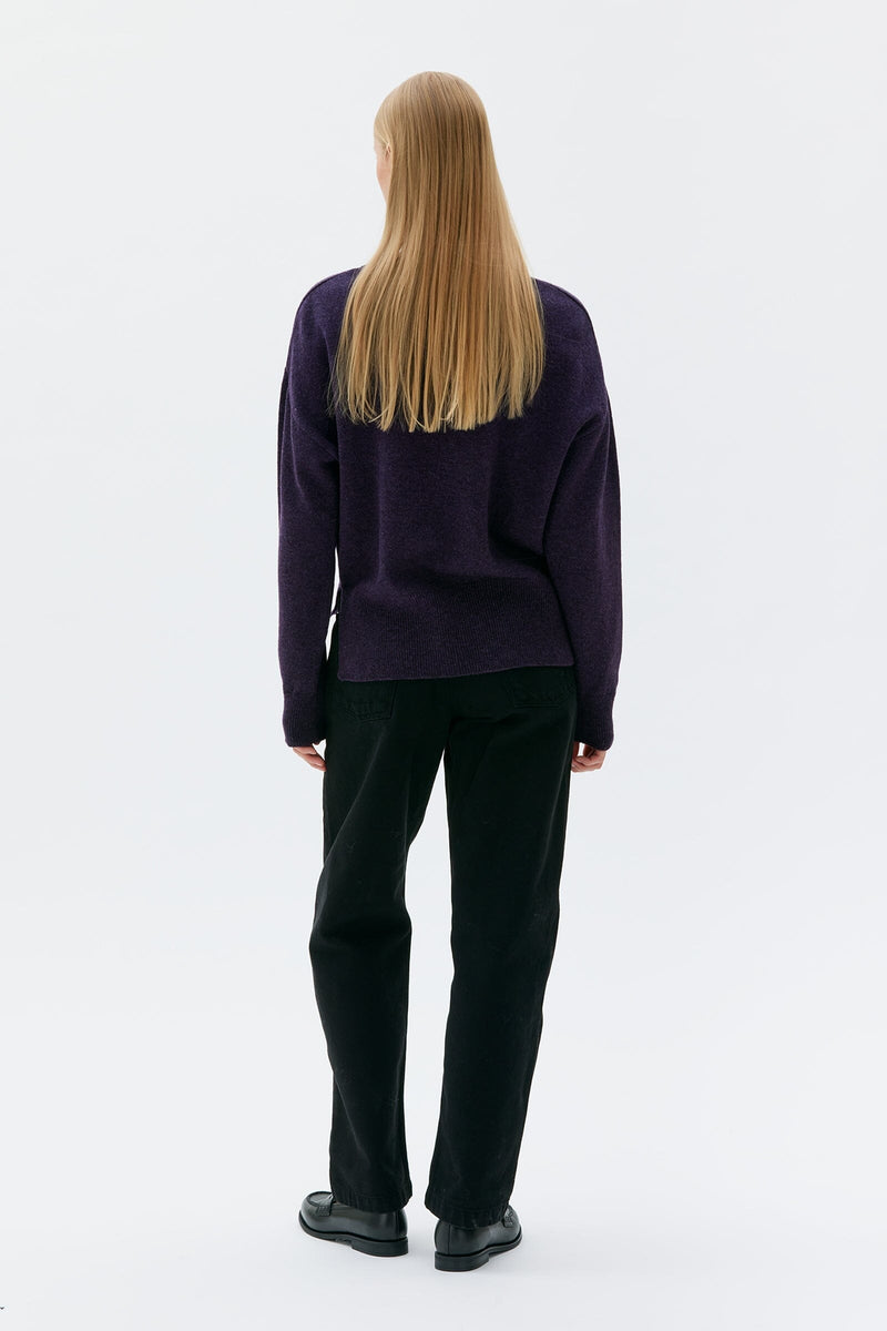 ORION LAMBSWOOL CREW NECK PEYSA ELDERBERRY