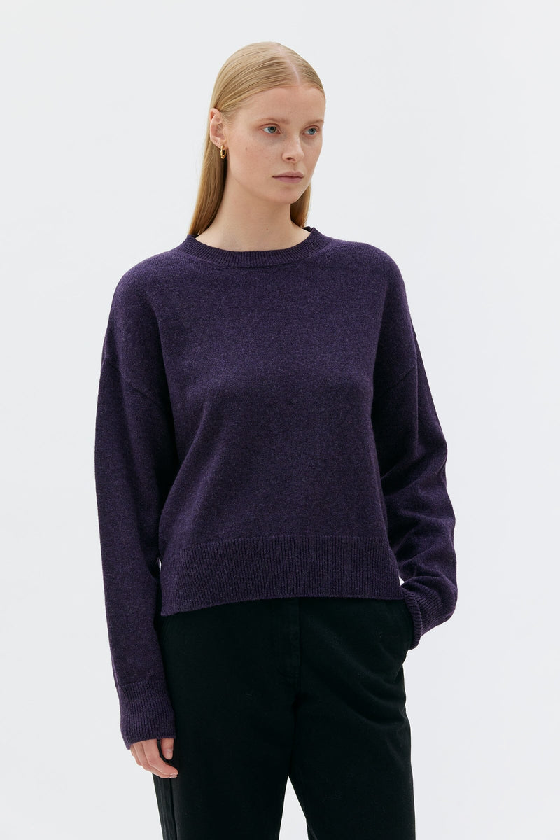 ORION LAMBSWOOL CREW NECK PEYSA ELDERBERRY