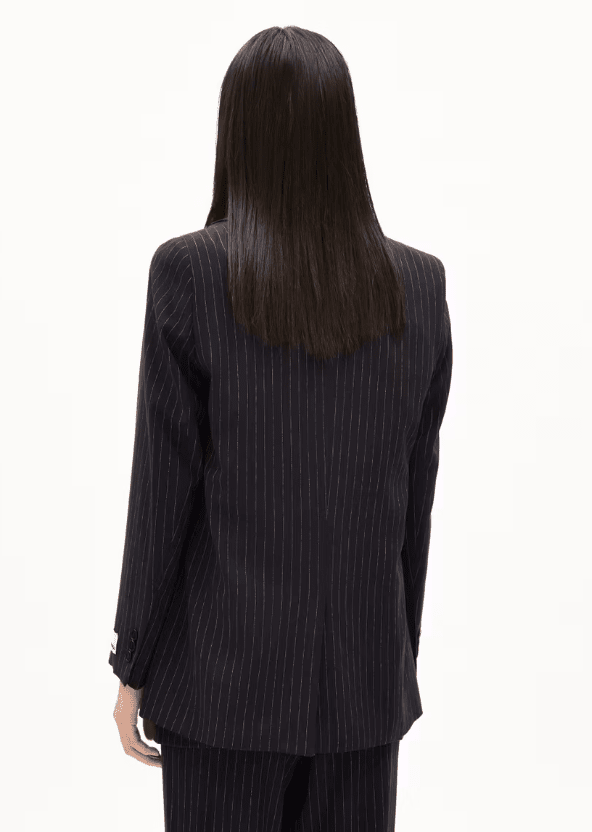 MIKAALA PINSTRIPE BLAZER NIGHT SKY WHITE