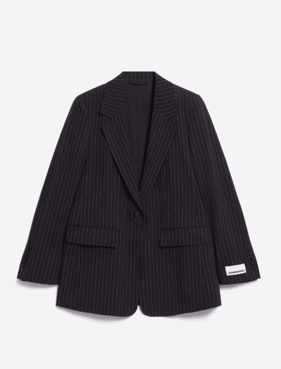 MIKAALA PINSTRIPE BLAZER NIGHT SKY WHITE